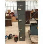 A BISLEY FOUR DOOR LOCKER CABINET