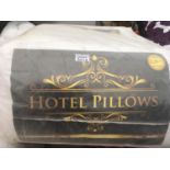 A LOT OF NEW PILLOWS - THREE PACKS (TWO PILLOWS IN EACH) OF 'HOTEL PILLOWS' HOLLOW FIBRE MACHINE
