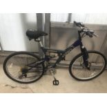 A BARRACUDA RESPONSE MOUNTAIN BIKE WITH A 21 SPEED SHIMANO GEAR SYSTEM, FRONT DISC BRAKES AND A