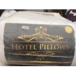 A LOT OF NEW PILLOWS - THREE PACKS (TWO PILLOWS IN EACH) OF 'HOTEL PILLOWS' HOLLOW FIBRE MACHINE