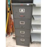 A HOWDEN FOUR DRAWER METAL FILING CABINET