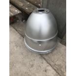 FOUR INDUSTRIAL ALUMINIUM LAMP SHADES