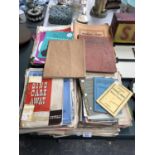 A MIXED GROUP OF VINTAGE MUSICAL SCORES , MOSTLY WRITTEN FOR PIANO AND RUDIMENT BOOKLETS