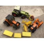 A MIXED GROUP OF MODELS TO INCLUDE 'SIKU' KLASS TRACTOR, TWO 'BRITAINS' RENAULT TRACTORS AND