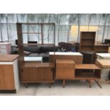 TWO RETRO TEAK CABINETS