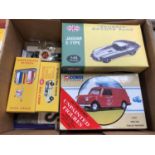 FOUR BOXED DIE CAST ITEMS, TO INCLUDE REPRODUCTION DINKY ITEMS, CORGI CLASSICS ECT