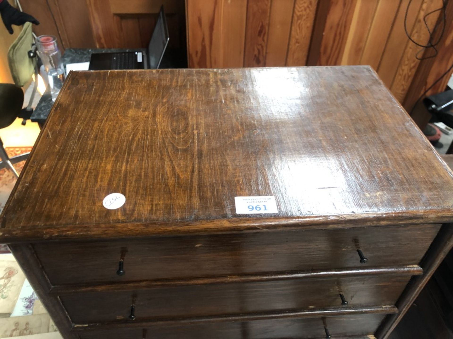 A TABLE TOP CHEST OF SIX DRAWERS - Image 2 of 2