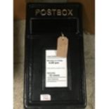 A BLACK POST BOX
