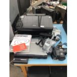 A COMPAQ PRESARIO LAPTOP (SOLD AS SEEN), EPSON PRINTER, INKS, CAMERAS ETC