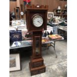 A MODERN WOODEN CASED 'ABBEY' LONG CASE CLOCK WITH FOUR STORAGE DRAWERS