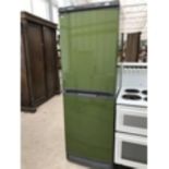 A GREEN HOTPOINT FRIDGE FREEZER IN WORKING ORDER