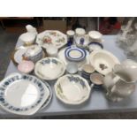 A MIXED GROUP OF CERAMICS, PLATES ETC