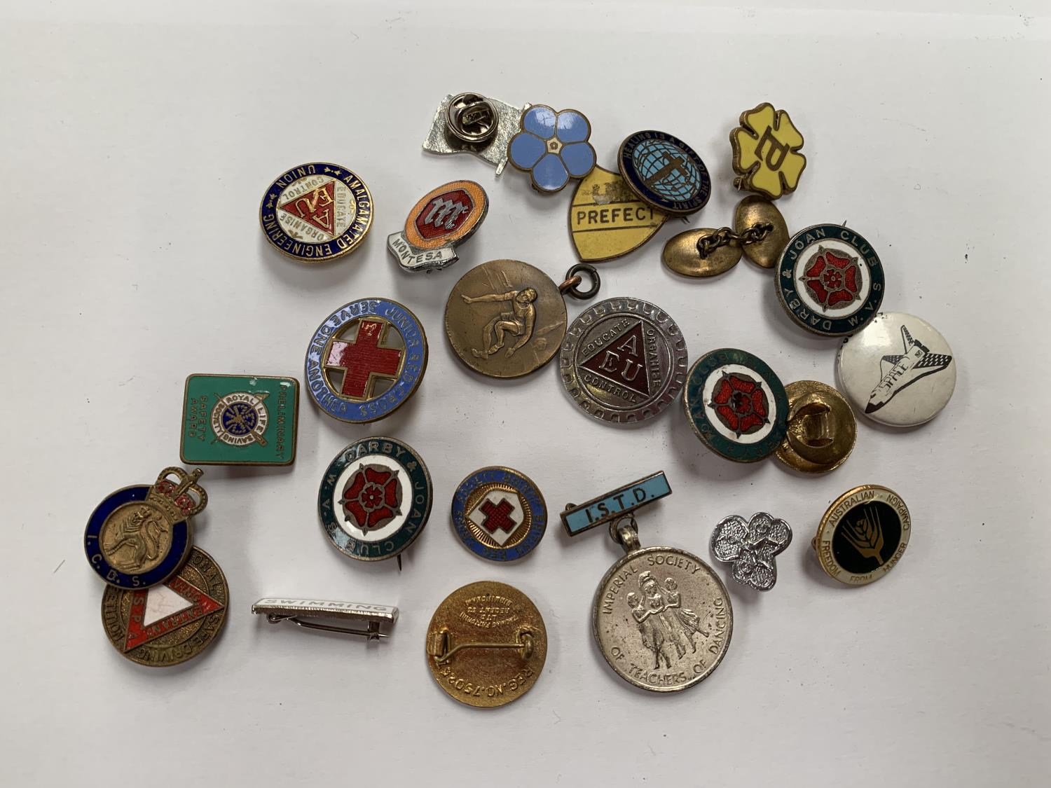 AN ASSORTED COLLECTION OF LAPEL BADGES