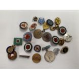 AN ASSORTED COLLECTION OF LAPEL BADGES