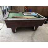 A POOL TABLE WITH SLATE BED (REQUIRES RENOVATION)