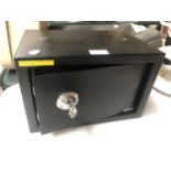 AN AS NEW TWIN BOLT SAFE WITH THREE KEYS AND FIXINGS