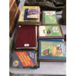 A LARGE COLLECTION OF CHILDREN'S BOOKS AND COMICS TO INCLUDE CLOTH BOUND 'THE GOLDEN WONDER '