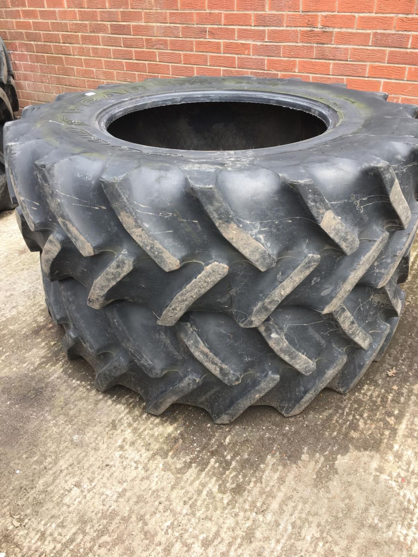 A PAIR OF GOODYEAR TYRES 16.9 30