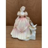 A LIMITED EDITION COALPORT CERAMIC LADY FIGURE - 1994 ENGLISH ELEGANCE, 874/1000