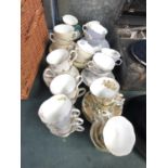 A COLLECTION OF CUPS AND SAUCERS, 'ROYAL ALBERT' ETC