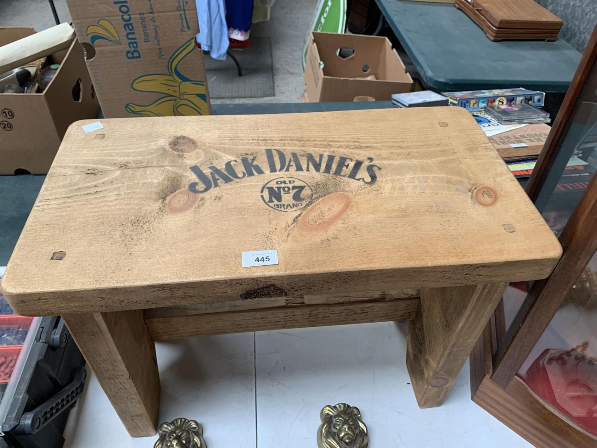 A JACK DANIELS WOODEN STOOL