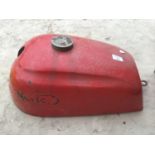 A RED NORTON JUBILEE PETROL TANK