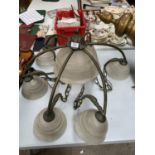 AN ANTIQUE STYLE METAL LIGHT FITTING