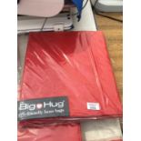 A BIG HUG 'LONDON' BEAN BAG IN RED , 140CM X 18OCM, HEAVY DUTY POLYESTER, STAIN AND WATER