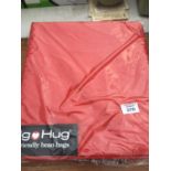 A BIG HUG 'LONDON' BEAN BAG IN RED , 140CM X 18OCM, HEAVY DUTY POLYESTER, STAIN AND WATER