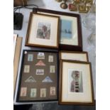 A COLLECTION OF FIVE FRAMED PICTURES