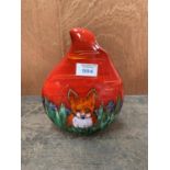 AN ANITA HARRIS FOX VASE