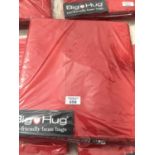 A BIG HUG 'LONDON' BEAN BAG IN RED , 140CM X 18OCM, HEAVY DUTY POLYESTER, STAIN AND WATER