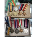 MEDALS , A GROUP OF EIGHT . FOUR RELATE TO THE FIRST WORLD WAR AND FOUR TO THE SECOND WORLD WAR