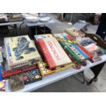 A LARGE GROUP OF VINTAGE BOXED GAMES, MONOPOLY ETC