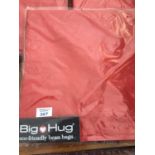 A BIG HUG 'LONDON' BEAN BAG IN RED , 140CM X 18OCM, HEAVY DUTY POLYESTER, STAIN AND WATER