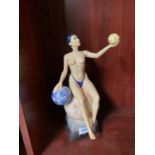 A PEGGY DAVIES CERAMIC ARTISTS COLOURWAY NUDE FIGURE, SIGNED TO BASE