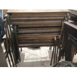 ELEVEN VINTAGE SCHOOL DESKS FROM A LOCAL SCHOOL