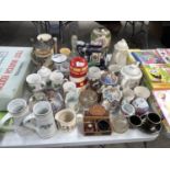 A LARGE GROUP OF CERAMICS, BEER STEIN ETC