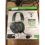 AN AS NEW AND BOXED X BOX ONE RECON 50X GAMING HEADSET IN WORKING ORDER