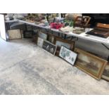 A LARGE COLLECTION OF GILT FRAMED/ FRAMED PRINTS (QTY)