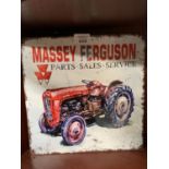 A 'MASSEY FERGUSON' METAL SIGN