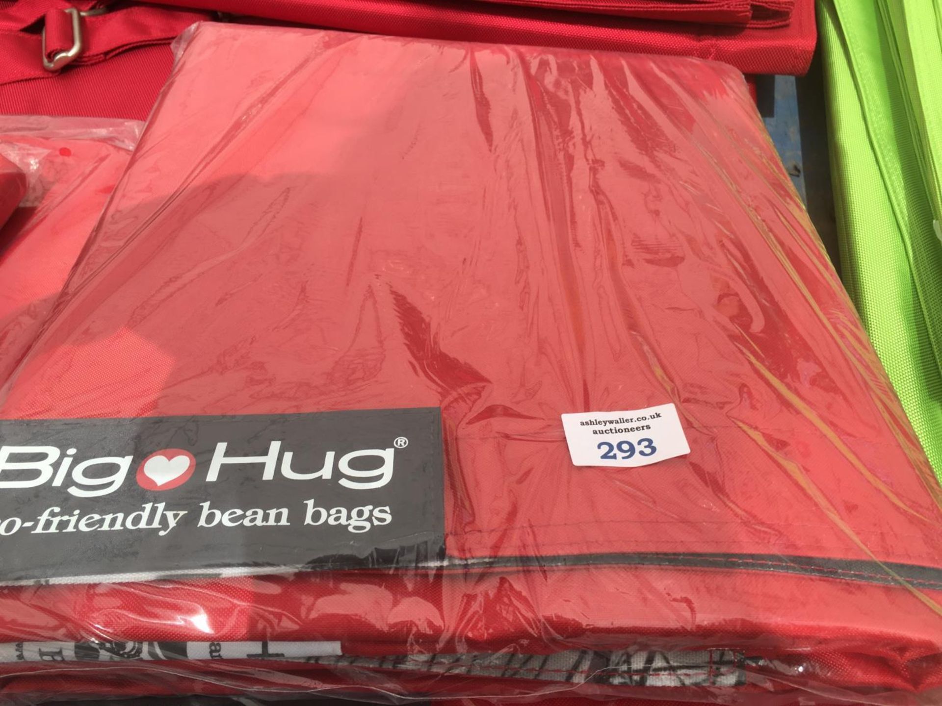 A BIG HUG 'LONDON' BEAN BAG IN RED , 140CM X 18OCM, HEAVY DUTY POLYESTER, STAIN AND WATER