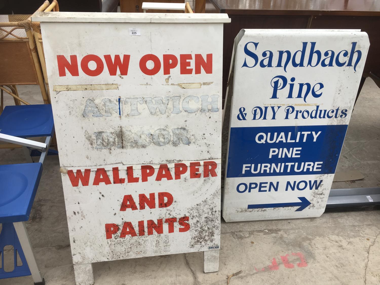 TWO A FRAME SIGNS