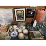 A MIXED COLLECTION OF ITEMS TO INCLUDE EDWARDIAN CHINA ETC