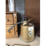 A 'MYSTO' VINTAGE BRASS OIL CAN/ GREASE GUN