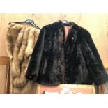 TWO LADIES VINTAGE FUR JACKETS