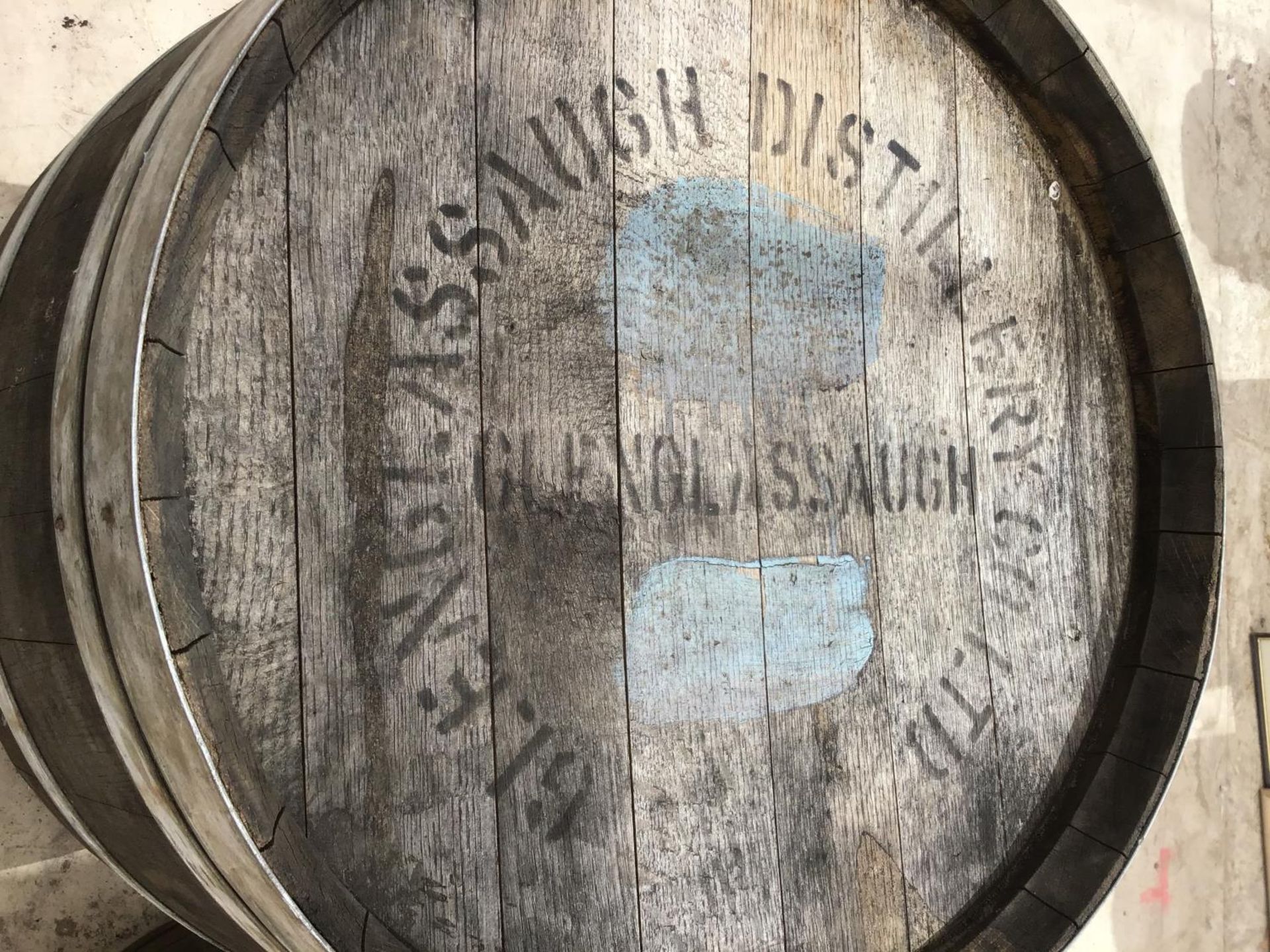 A WOODEN WHISKEY BARREL - Image 2 of 2