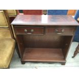 A MAHOGANY TWIN DRAWER UNIT