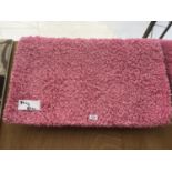 AN AS NEW 80CM X 80CM PINK PILE RUG