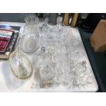 A LARGE COLLECTION OF CUT CRYSTAL GLASSWARE